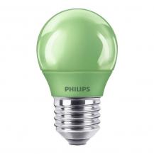 Nur noch angezeigter Bestand verfügbar: PHILIPS LED Colored Green E27 P45 3.1W Tropfenlampe Lichtfarbe: Grün