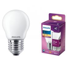 Nur noch angezeigter Bestand verfügbar: Philips E27 LED Lampe Classic Kleine Tropfenform 2.2W wie 25W 2700K Matt warmweißes blendfreies Licht