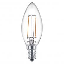 PHILIPS E14 LED Leuchtmittel in Kerzenform klar Filament 2W wie 25W warmweisses Licht