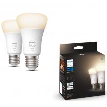 2er Set Philips Hue White E27 LED Lampen 9,5W wie 75W warmweißes dimmbares Licht