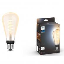 Philips Hue White E27 Filament Edison LED Lampe 7W - Edition mit Glühwedel in ST72 Rustikaform mit tunable White 2200-4500K