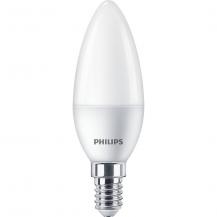 PHILIPS E14 LED Lampe in Kerzenform weiss mattiert  2,8W wie 25W 2700K warmweißes Licht für schmale Lampen