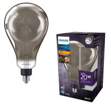 Aktion: Nur noch angezeigter Bestand verfügbar - PHILIPS E27 Giant LED Glühbirne 6,5W wie 40W dimmbar SMOKY-Edition