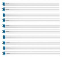 10er Pack 60cm Philips G13/T8 CorePro LED-Röhre für KVG/VVG 8W wie 18W 800lm 6500K Tageslichtweiß aus Glas