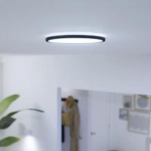 WIZ Smarte Superslim LED Deckenleuchte in Schwarz WLAN/Wi-Fi Tunable White Ø24cm