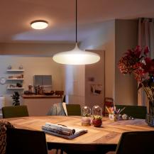 Philips Hue Bluetooth White Ambiance Pendelleuchte Cher in Weiß mit Dimmschalter für Bluetooth & ZigBee