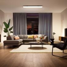 Philips Hue Philips White Ambiance Panelleuchte Aurelle 120x30cm mit Dimmschalter / Zigbee oder Bluetooth in Weiß