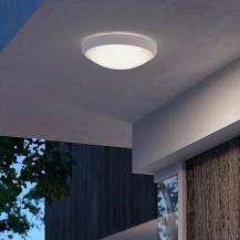 Philips LED Outdoor Deckenleuchte Doris ø22cm Weiß neutralweißes Licht 4000K