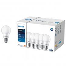 6er Pack Mattierte PHILIPS CorePro E27 LED Lampe 8W wie 60W warmweißes blendfreies Licht 2700K