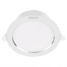 Philips Diamond Einbauspot 4,5W, Einbau-Durchmesser 90mm, weiß, 3000K warmweißes Licht 110°, Einbautiefe 70mm