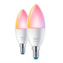 2er Pack WIZ E14 Smarte LED Kerzenlampe RGBW 4,9W wie 40W WLAN/Wi-Fi Tunable White & Color