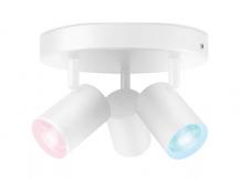 WIZ Smarter 3-flammiger RGB LED Deckenstrahler Imageo rund in Weiß WLAN/Wi-Fi Tunable White