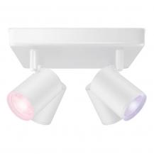 WIZ Smarter 4-flammiger RGB LED Deckenstrahler Imageo quadratisch in Weiß WLAN/Wi-Fi Tunable White