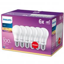 Sparset 6er PHILIPS E27 LED Lampe wie 100W warmweißes blendfreies Licht - Sale - Nur begrenzter Bestand verfügbar