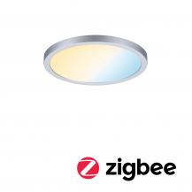Smartes LED Einbaupanel Paulmann 93045 AREO VariFit IP44 15W Tuneable White Zigbee 175mm Chrom matt