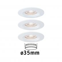 Paulmann 94299 EBL Nova mini Coin rund starr IP44 LED 3x4W 310lm Weiß matt/Alu