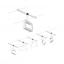 Paulmann 94483 Modernes Set Seilsystem Frame weiß 5-flammig matt DC warmweiß