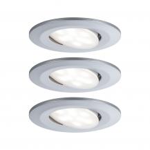 Paulmann 99933 Einbauleuchte Set Calla BBC/IP65 dim rund schwenk LED 3x560lm 4000K 6.5W Chrom