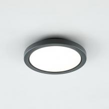 EVN LED LED-Deckenleuchte auch geeignet für das Badezimmer & Außen - rund anthrazit IP54 15W 3000K warmweißes Licht