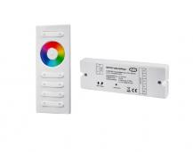 EVN RGBW Funk-Controller-Set - 12-24V/DC - max. 240-480W Empfänger und Handsender mit Touch-Farbkreis