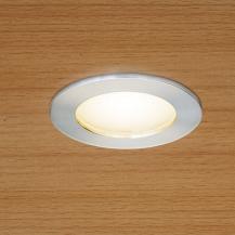 EVN P-LED Decken-Einbaustrahler mit warmweißem Licht rund Alu IP20 3W 3000K EinbauØ46