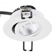 EVN LED Decken-Einbaustrahler neutralweißes Licht rund schwenkbar weiß IP20 8.4W 4000K 1060lm 90Ra EinbauØ68