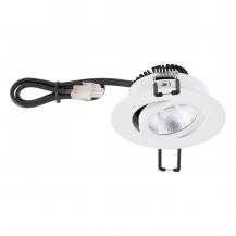 EVN LED Decken-Einbaustrahler warmweißes Licht rund schwenkbar weiß IP20 8.4W 3000K 1010lm 90Ra EinbauØ68