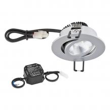 EVN P-LED Decken-Einbaustrahler mit neutralweißem Licht dimmbarrund schwenkbar chrom matt IP20 8.4W 2700K 960lm 90Ra EinbauØ68