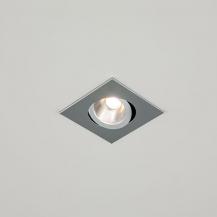 EVN P-LED Decken-Einbaustrahler mit universalweißem Licht quad. schwenkbar chrom matt IP20 6W 4000K 90Ra EinbauØ68