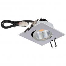 EVN P-LED Decken-Einbaustrahler mit warmweißem Licht quad. schwenkbar chrom IP20 8.4W 3000K 90Ra EinbauØ68