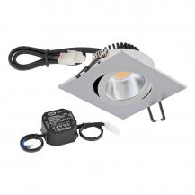 EVN P-LED Decken-Einbaustrahler mit universalweißem Licht dimmbar quad. schwenkbar chrom matt (STL) IP20 6W 3000K 90Ra EinbauØ68