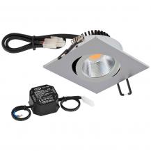 EVN P-LED Decken-Einbaustrahler mit universalweißem Licht dimmbar quad. schwenkbar chrom matt (STL) IP20 8.4W 4000K 90Ra EinbauØ68