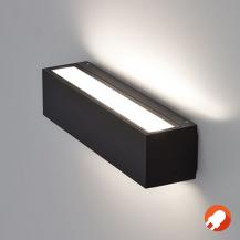LED Edle geradlinige LED Außen Wandleuchtre up&down Licht anthrazit warmweißes Licht EVN