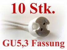 Nur noch angezeigter Bestand verfügbar:  10er Pack  MR16 Fassungen Keramik 1er Pack 12V