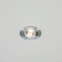 EVN P-LED Decken-Einbaustrahler mit warmweißem Licht & hoher Farbwiedergabe und veränderb. Farbtemperatur rund schwenkbar alu pol. IP20 350mA 6W 3000K-2000K 90Ra EinbauØ68