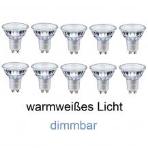 10 x Philips GU10 MASTER Dimmbarer LED Reflektor Expert Color 5.5W wie 50W Ra97 25° warmweißes Licht für Akzentbeleuchtung