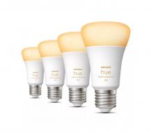 4er Set Philips Hue White Ambiance E27 LED Lampen 6W wie 60W tunable White dimmbares Licht 2200-6500 Kelvin