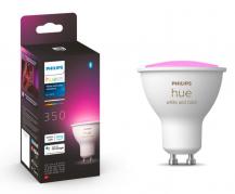 Philips Hue White GU10 LED White & Color Ambiance RGBW Leuchtmittel 4,3W warmweiß-kaltweiß dimmbar mit Bluetooth- und ZigBee-Steuerung