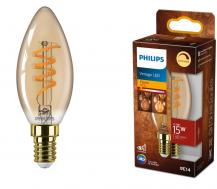 PHILIPS E14 Vintage LED Kerzen Lampe Filament 2,5W wie 15W extra warmweisses dimmbares Licht